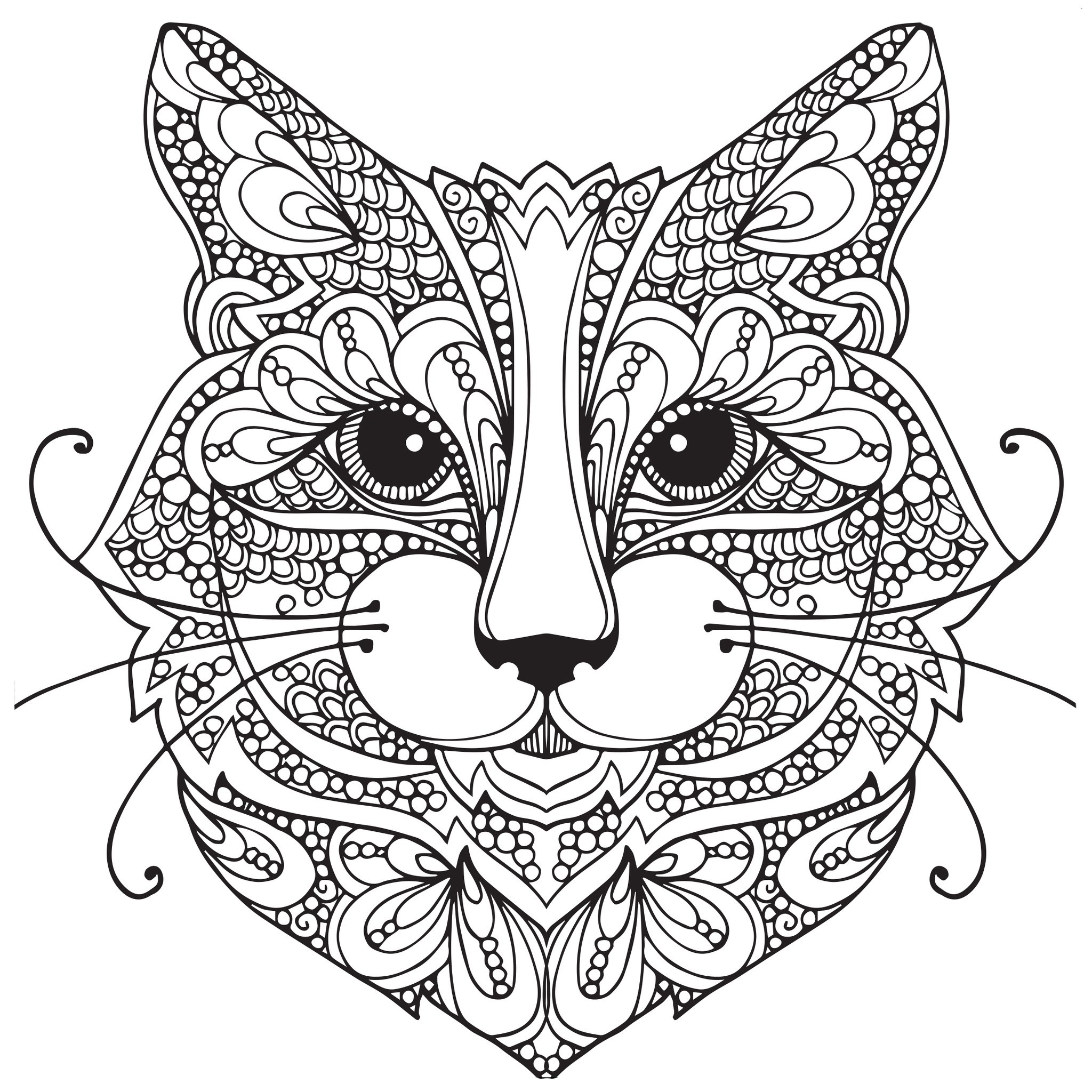 2048x2048 New Dog And Cat Mandala Coloring Pages Collection Free Coloring