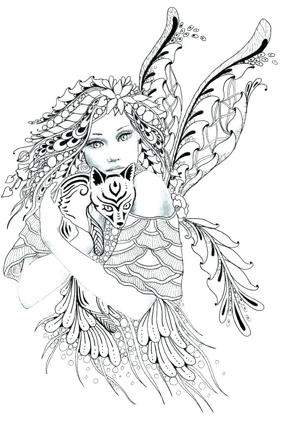 570x855 Adult Fairy Coloring Pages Best Fairy Coloring Ideas On Fairy