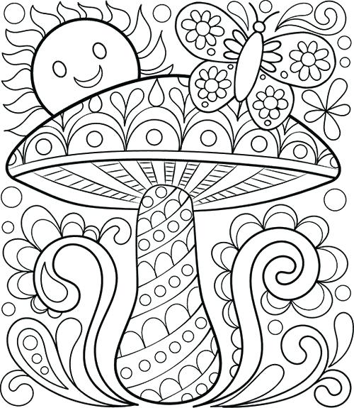 500x575 Luxury Printable Coloring Pages For Adults And Flower Coloring