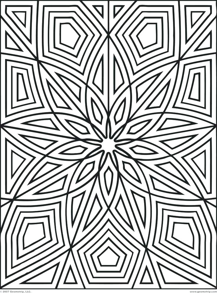 736x993 Free Printable Geometric Coloring Pages