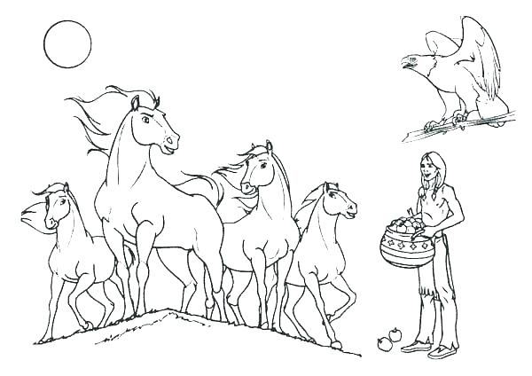 600x424 Coloring Pictures Horses