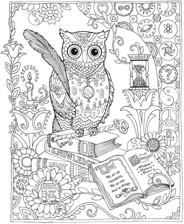 600x728 Owl Coloring Pages For Adults Free Owl Coloring Page By Owl