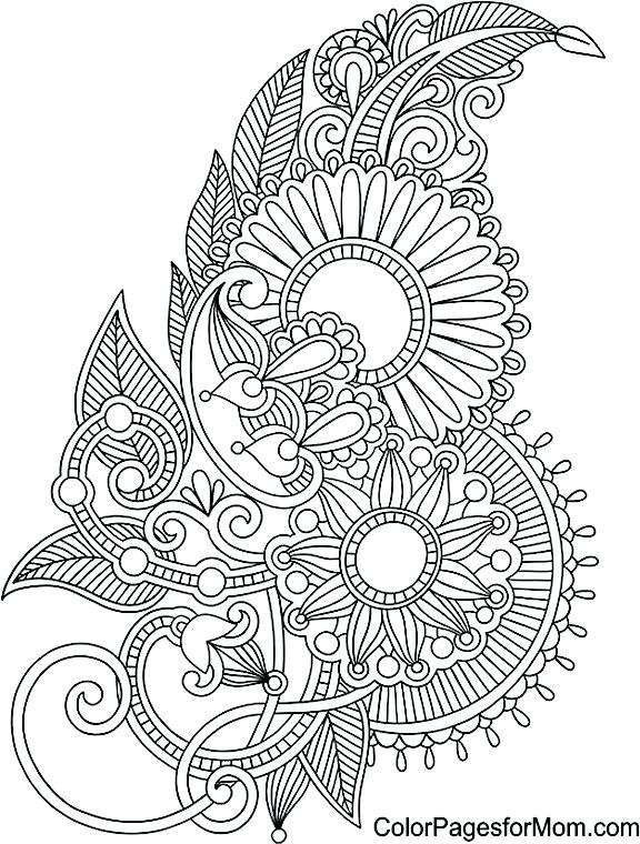 576x760 Printable Adult Coloring Pages Paisley Shared By Candida Printable