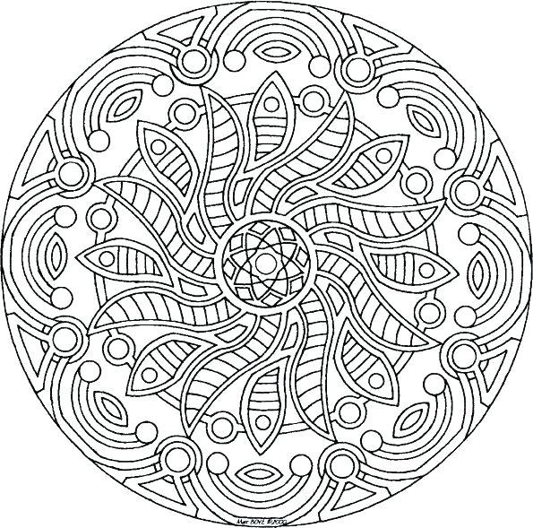 595x589 Flower Mandala Coloring Pages Flower Coloring Pages For Adults