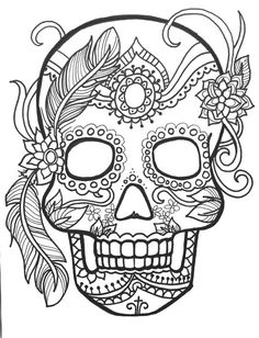 236x308 Skull Coloring Pages For Adults
