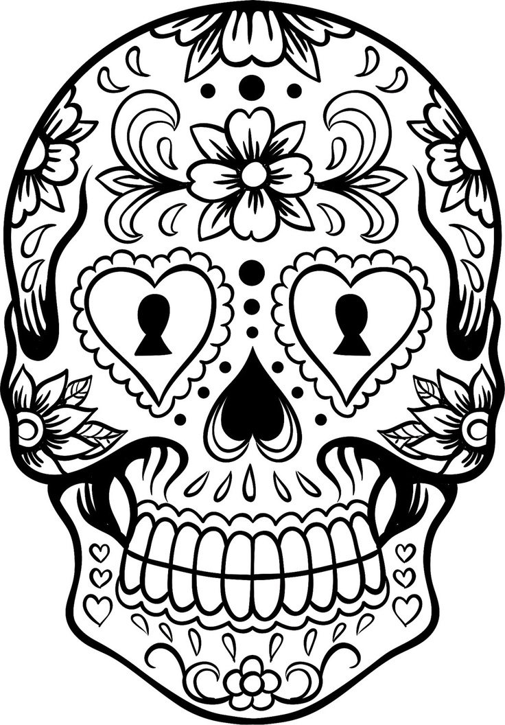 736x1056 Sugar Skull Coloring Pages