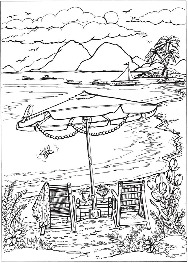 650x909 Adult Coloring Pages Easy Summer Download