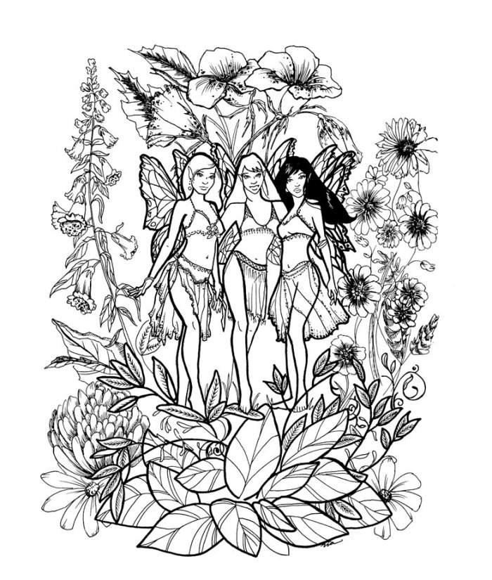 700x825 Fairy Coloring Pages For Adults To Download And Print For Free