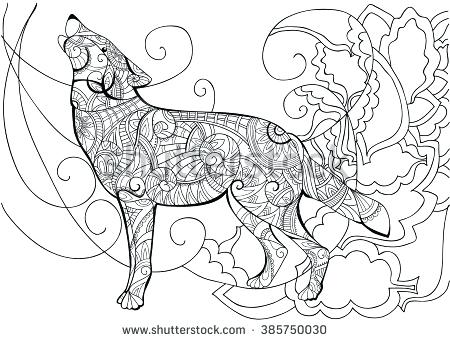 450x341 Wolf Coloring Pages For Adults Coloring Book Wolf 2 Wolves Pages