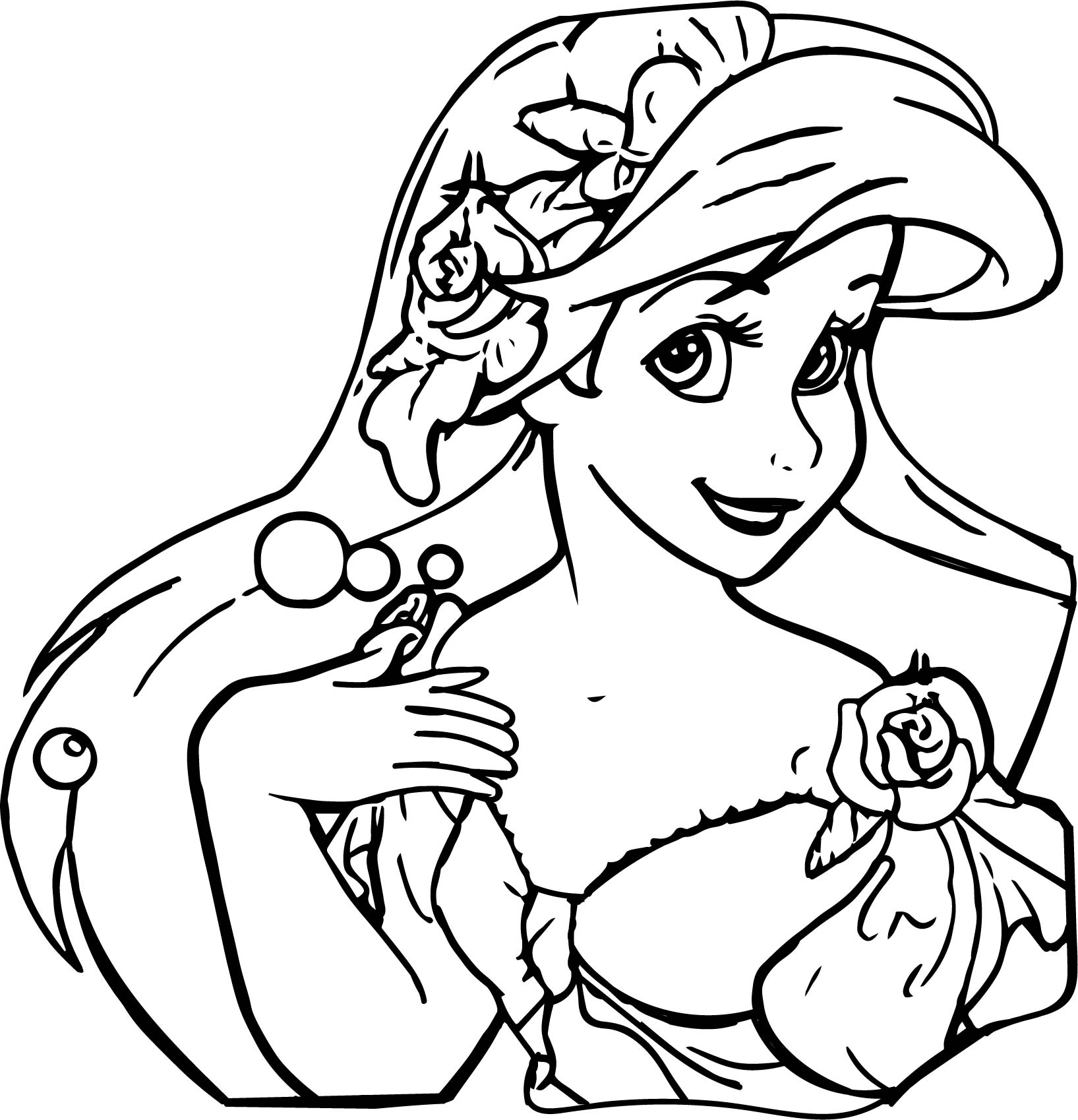 1635x1698 Beauty Ariel Mermaid Coloring Page Wecoloringpage