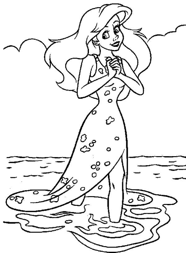 600x815 Coloring Page Ariel
