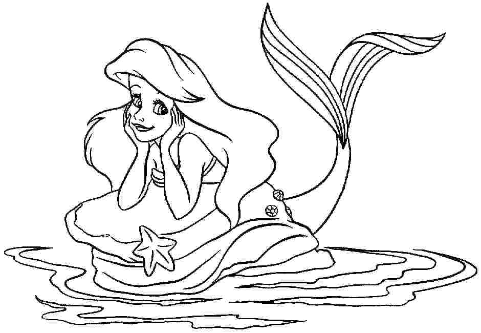 940x650 Coloring Pages Ariel Little Mermaid Coloring Pages Terrific Little
