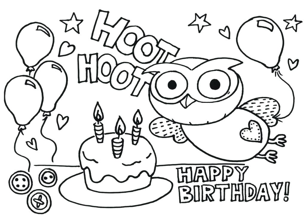1024x728 Birthday Coloring Pages Aunts Birthday Coloring Pages