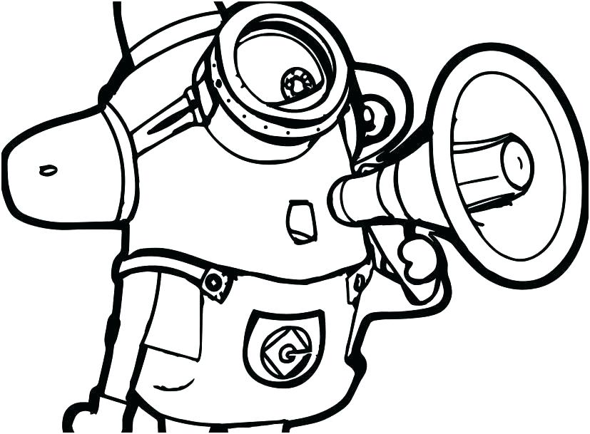 827x609 Minion Birthday Coloring Pages Deepart