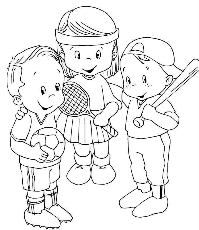 694x800 Sports Day Coloring Pages Sports Kids Having Fun Free Coloring