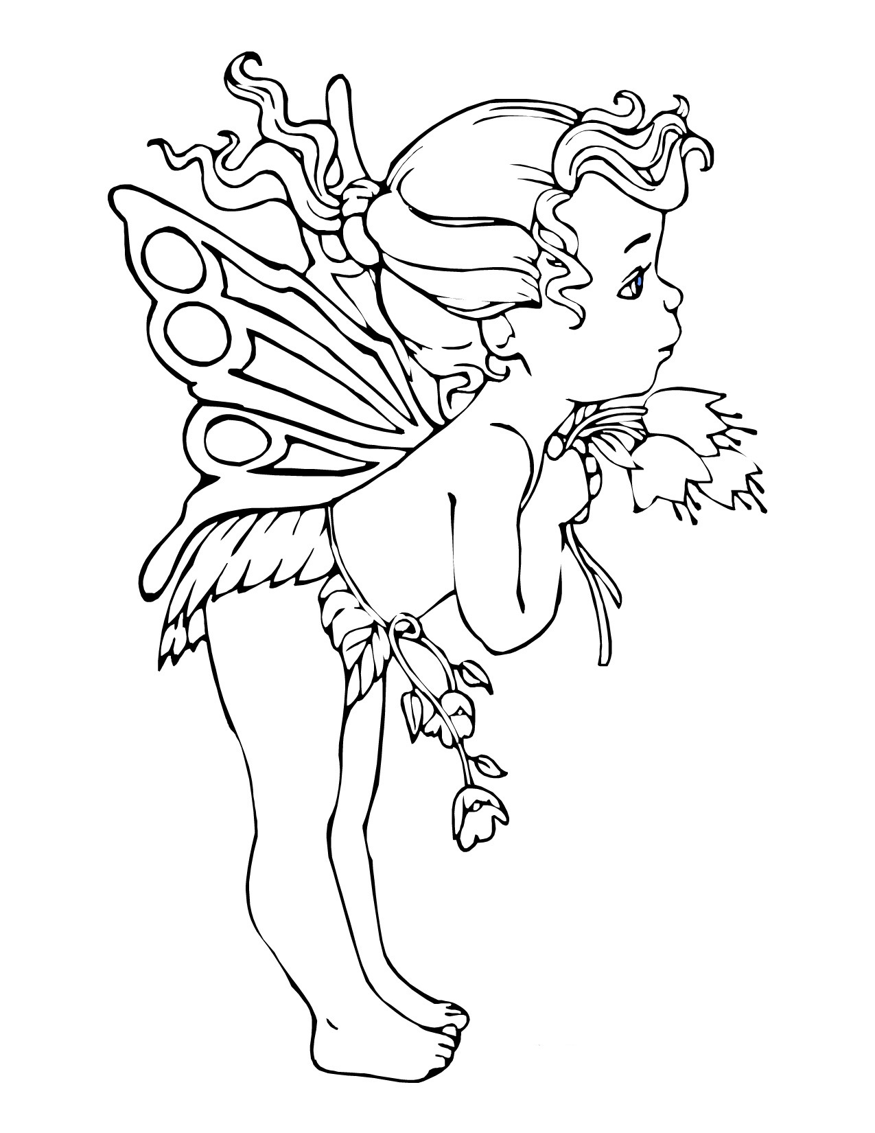 1275x1650 Free Printable Fairy Coloring Pages For Kids