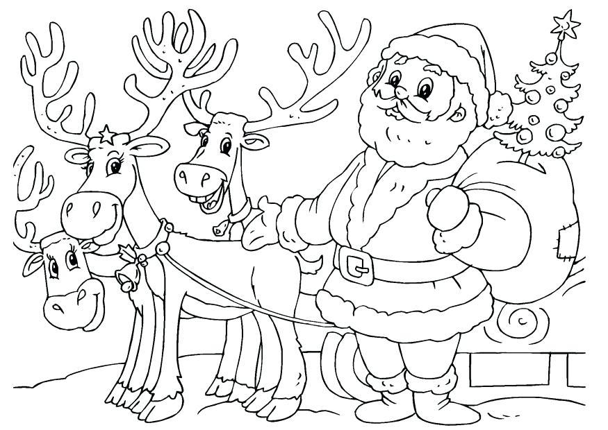 875x620 Christmas Reindeer Coloring Pages Reindeer Printable Coloring