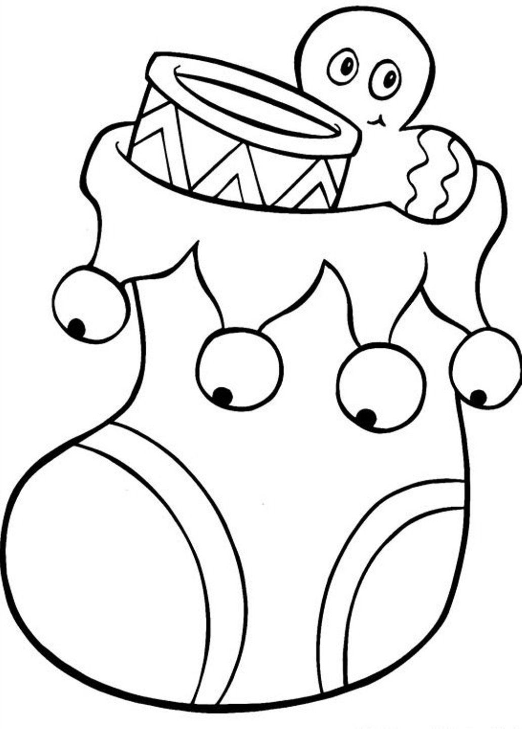 1032x1440 Christmas Stocking Coloring Pages