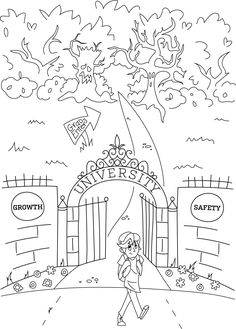 236x329 Gotta Focus! College In Color Coloring Page For Stressed Students