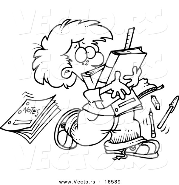 600x620 Coloring Pages For College Students Vector Of A Cartoon School Boy