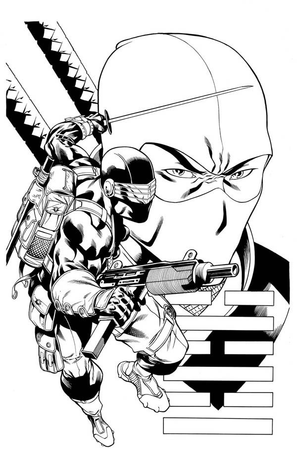 600x908 Peachy Gi Joe Coloring Pages Snake Eyes Murderthestout