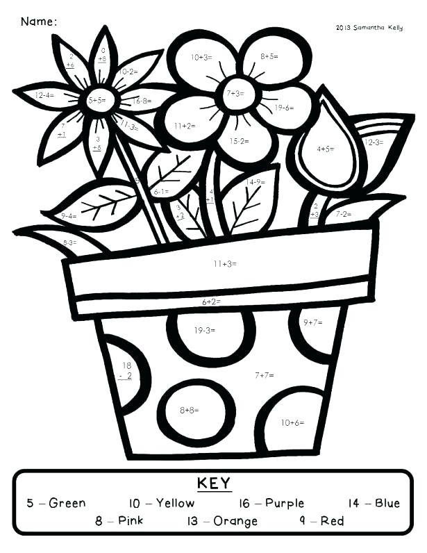 615x796 Free Coloring Pages 4th Grade Kids Coloring Color By Numbers Math