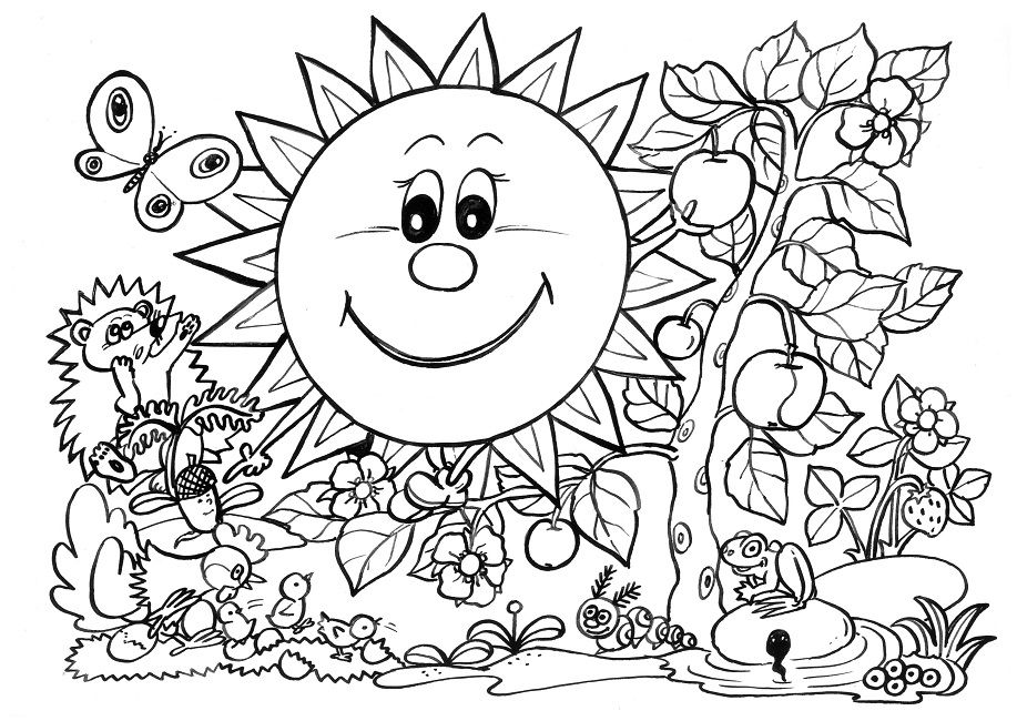 917x650 Spring Coloring Pages For 4th Graders Flowers