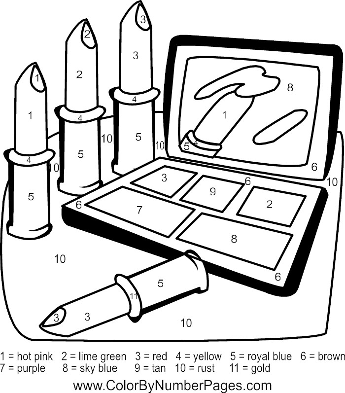 700x797 Makeup Coloring Pages