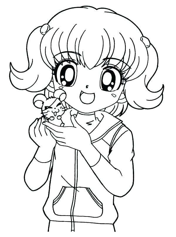 600x809 Stunning Little Girl Coloring Pages Online 6336 9 Colouring 9051