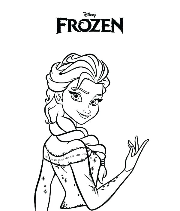 600x701 Frozen Coloring Pages Frozen Coloring Page 9 For The Girls Frozen