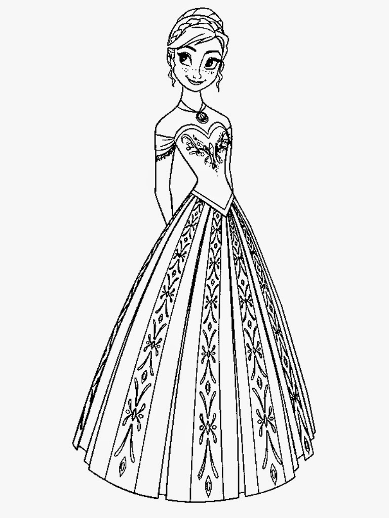 768x1024 Printable Coloring Pages For Girls Frozen Clothes Print Frozen