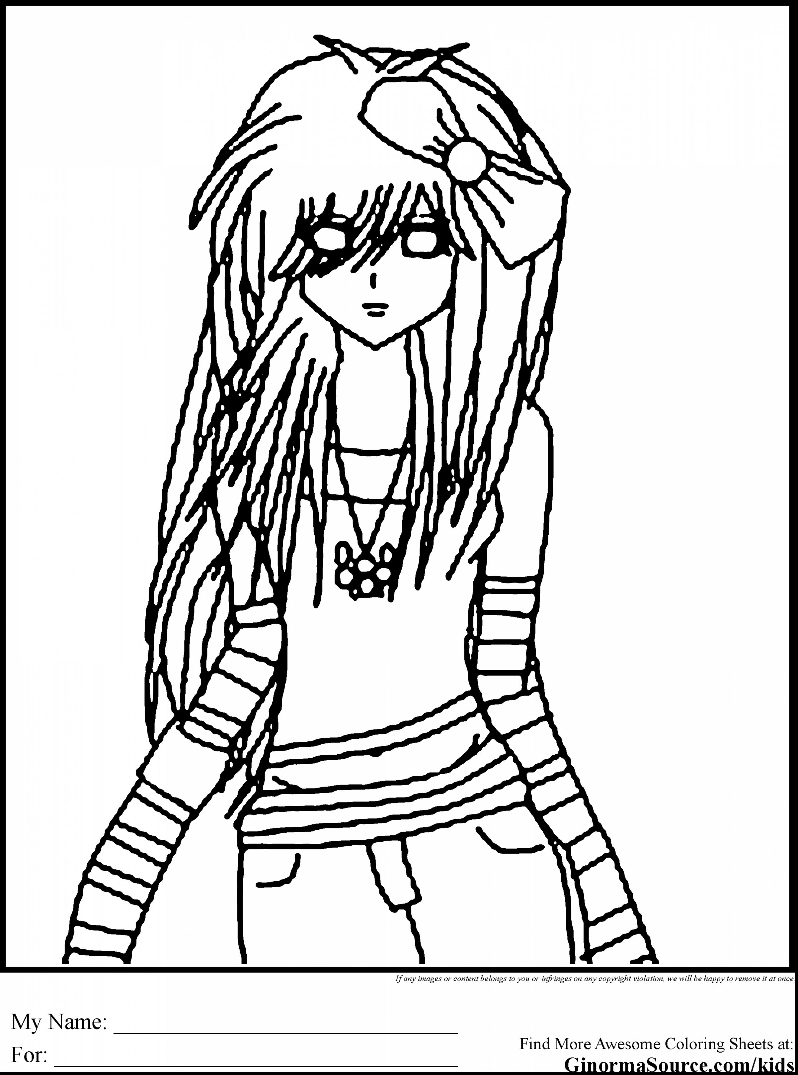 2704x3641 Hard Girl Coloring Pages
