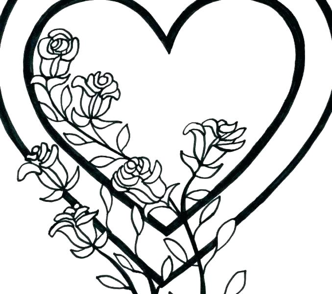 678x600 Heart Coloring Pages For Girls Pictures Valentines Heart Coloring