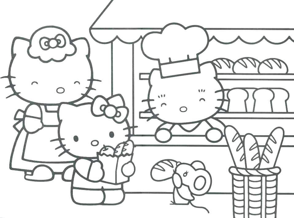 957x708 Hello Kitty Princess Coloring Page Princess Hello Kitty Coloring