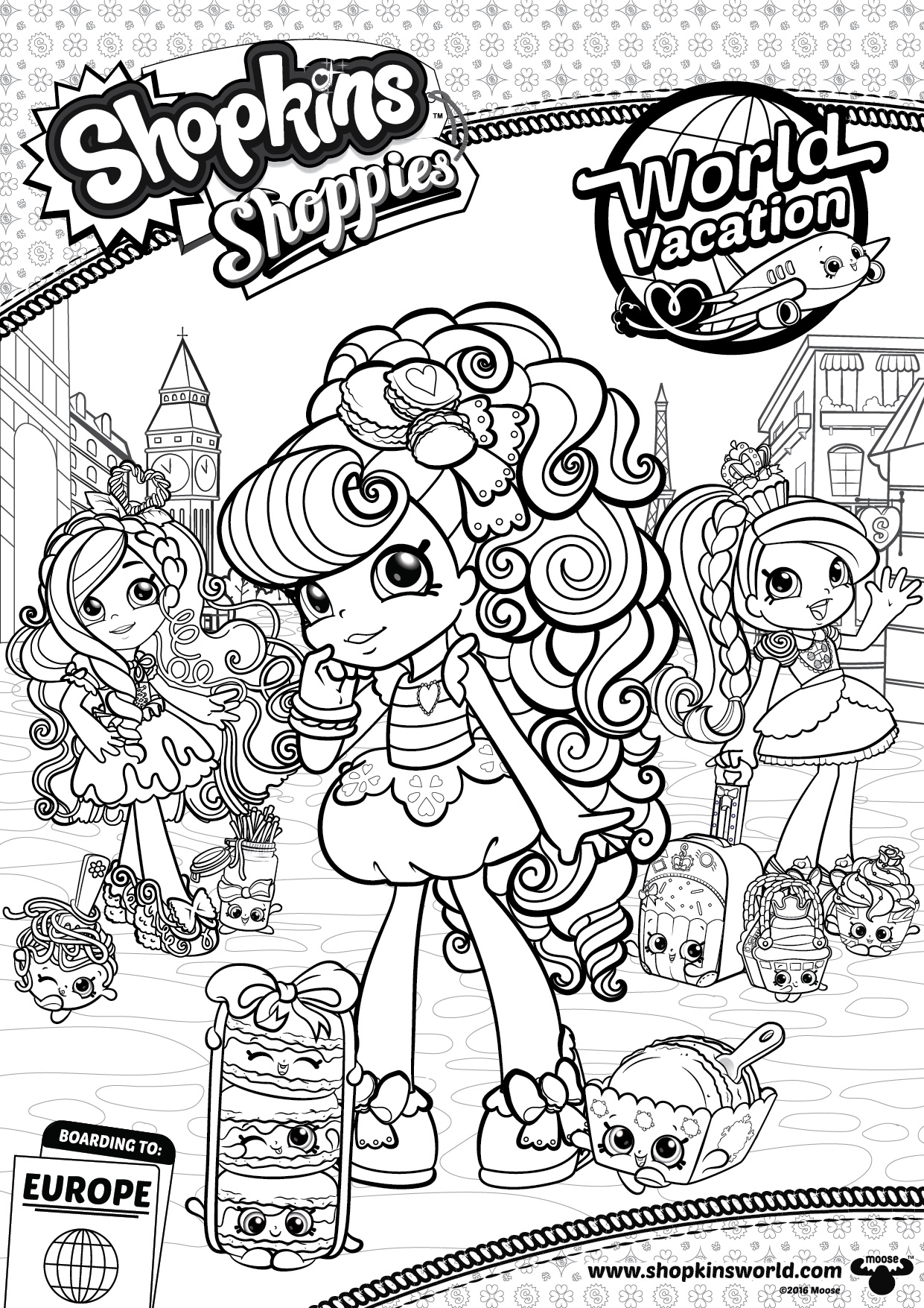 1241x1755 Shopkins Girl From Season 8 Coloring Page Shoppies Group Get