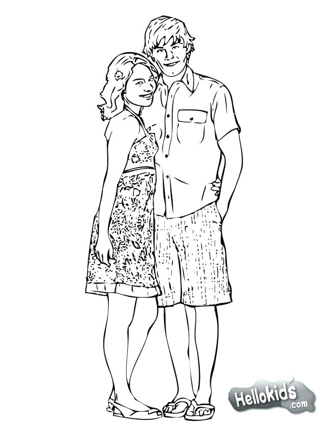 640x826 High School Musical Coloring Pages High School Musical Color Pages