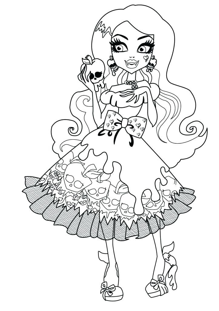 723x1024 Monster High Color Page Coloring Pages For High School Free