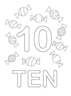 238x320 Number 10 Coloring Page