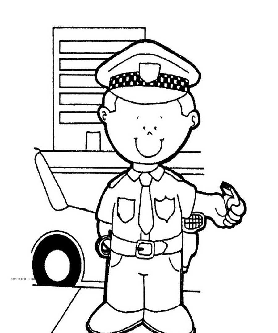 900x1080 Police Coloring Page For Kids Truck Colouring Pages Online