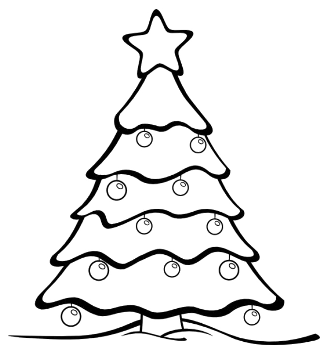 685x721 Coloring Pages Christmas Tree 29 Coloring Page Of A Christmas Tree