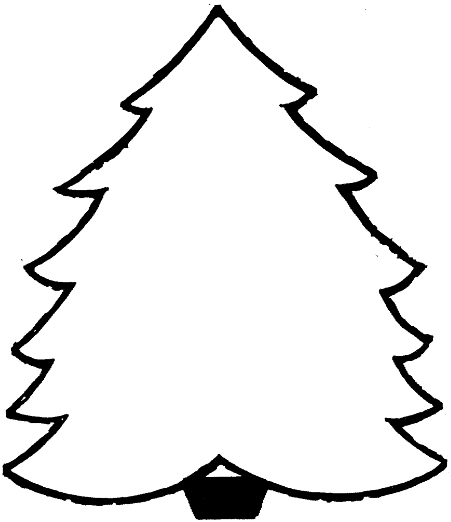 884x1024 Blank Christmas Tree Coloring Pages Printable
