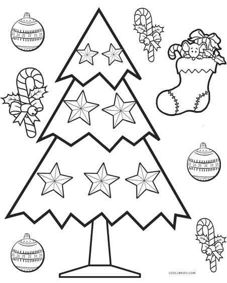 452x565 Printable Christmas Tree Coloring Pages For Kids Cool2bkids