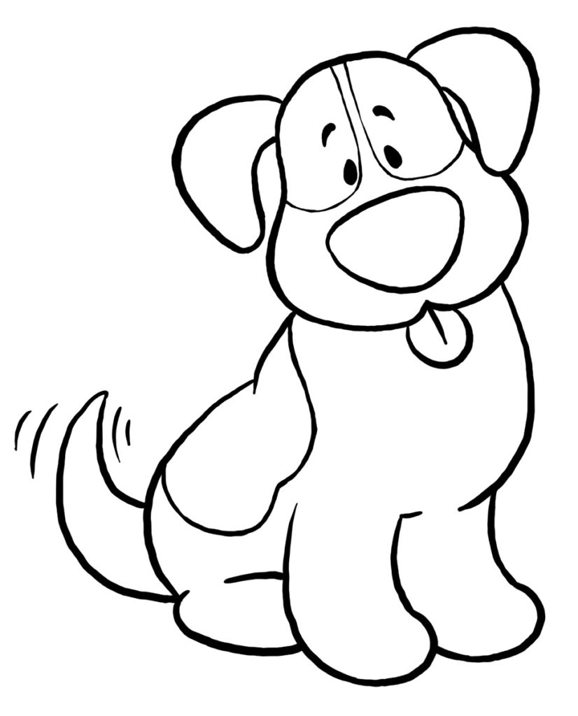 826x1024 Preschool Coloring Pages Dog For Kids
