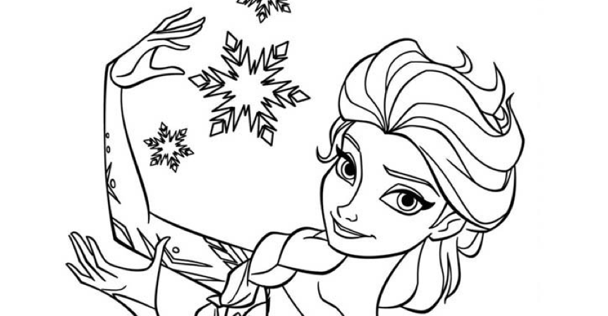 862x449 Free Frozen Colouring Pages