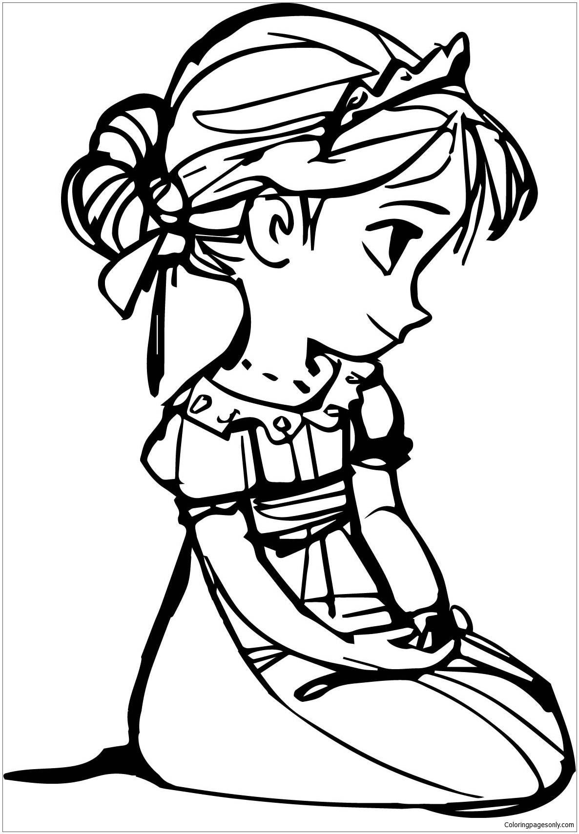 1186x1710 Children Elsa Coloring Page