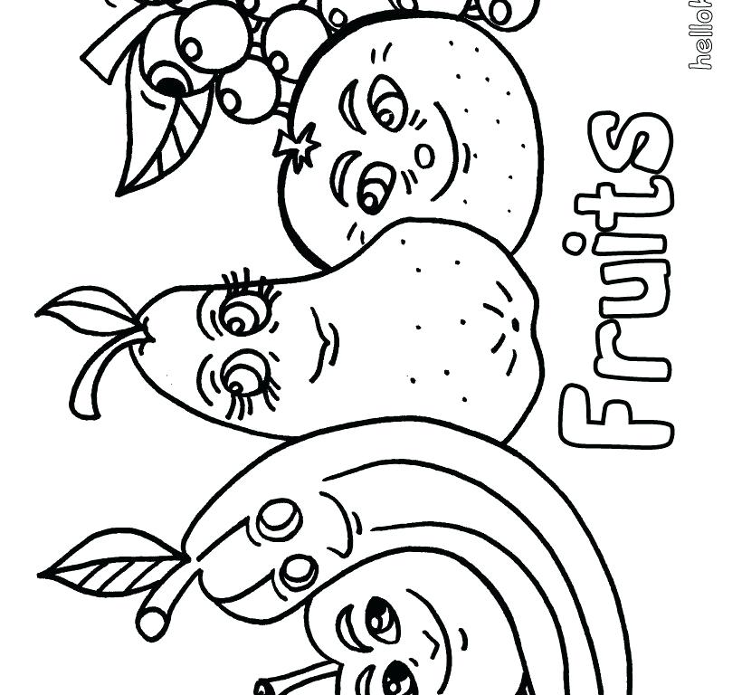 820x768 Fruits Coloring Pages For Preschoolers Apple Coloring Book Apple