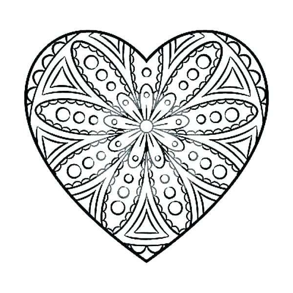 600x600 Coloring Pages For Kids Heart Shape Page Great Shaped Print Hearts