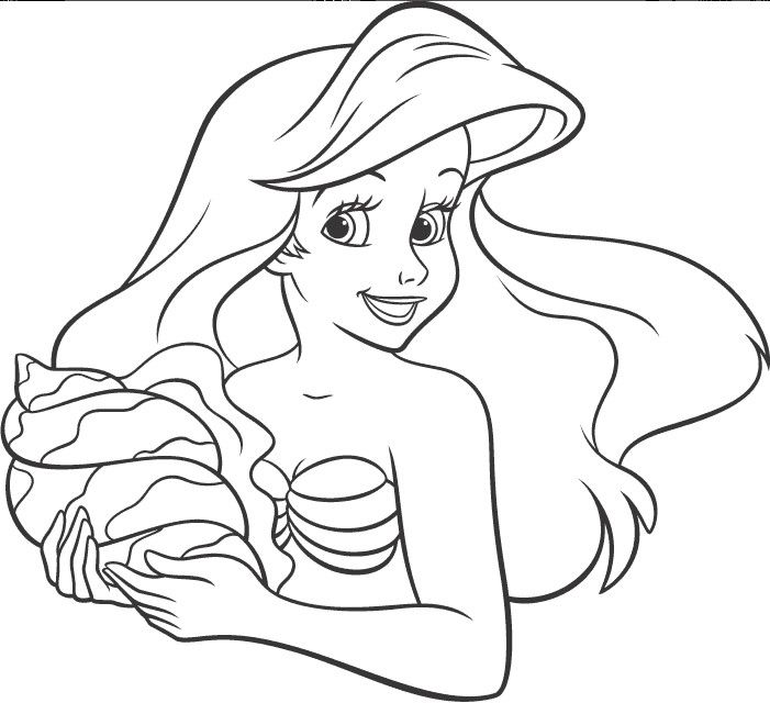 Coloring Pages For Kids Mermaid