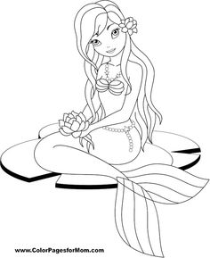 236x289 Difficult Mermaid Coloring Pages For Teenagers Color Bros