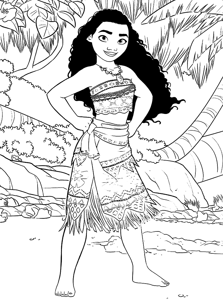 760x1024 Moana Coloring Pages